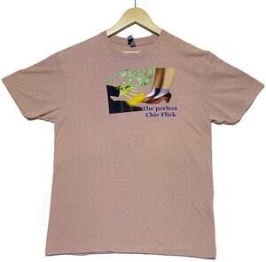 Wizard of Oz The Perfect Chick Flick Women's T-Shirt Large Light Red Graphic Tee